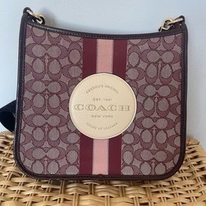 Coach Dempsey Wine Signature Jacquard